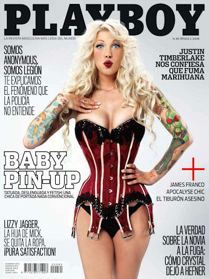 Playboy (Spain) August 2011 magazine back issue Playboy (Spain) magizine back copy Playboy (Spain) magazine August 2011 cover image, with Sonia Baby (Sonia Jiménez) on the cover of th