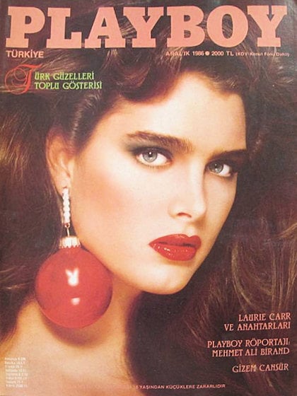 Playboy (Turkey) December 1986 magazine back issue Playboy (Turkey) magizine back copy Playboy (Turkey) magazine December 1986 cover image, with Brooke Shields on the cover of the magazin