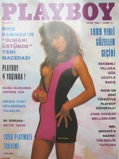 Playboy (Turkey) January 1990 magazine back issue Playboy (Turkey) magizine back copy Playboy (Turkey) magazine January 1990 cover image, with Shawn Grzych on the cover of the magazine