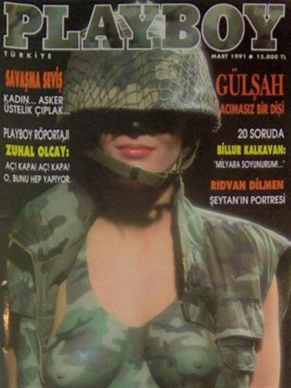 Playboy (Turkey) March 1991 magazine back issue Playboy (Turkey) magizine back copy Playboy (Turkey) magazine March 1991 cover image, with Unknown on the cover of the magazine