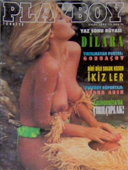 Playboy (Turkey) September 1991 magazine back issue Playboy (Turkey) magizine back copy Playboy (Turkey) magazine September 1991 cover image, with Dilara on the cover of the magazine
