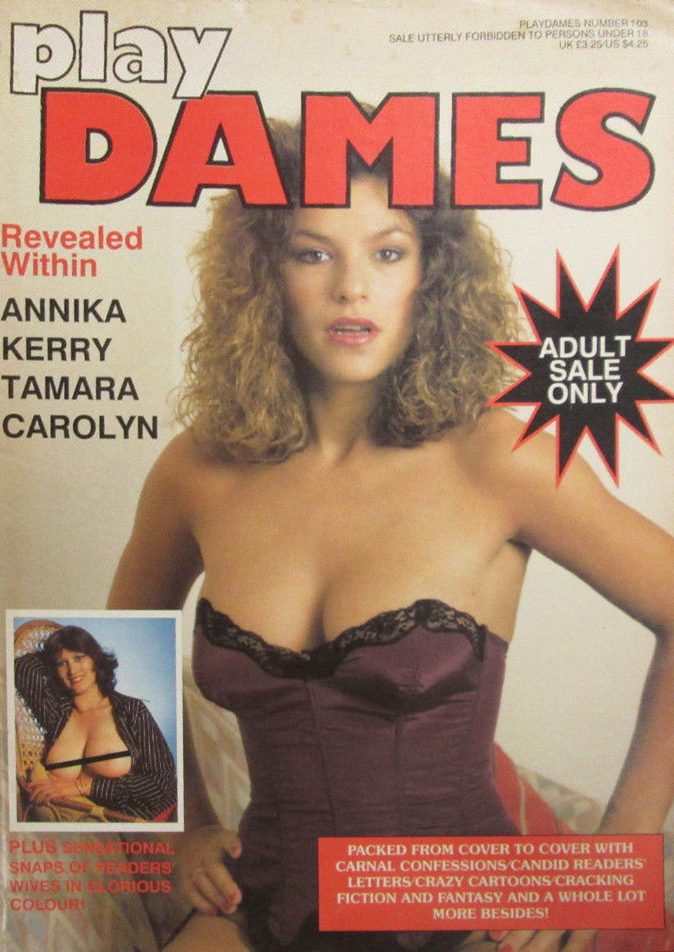 Play Dames Number # 103 magazine back issue Play Dames Number magizine back copy 