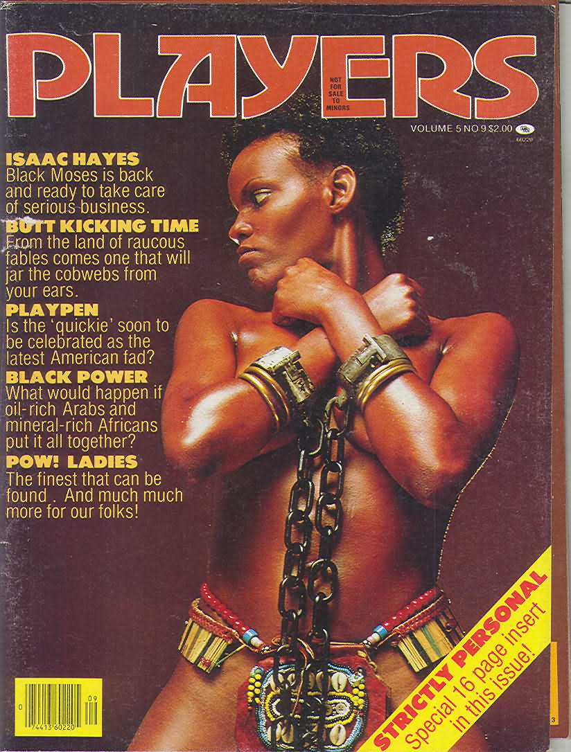 Players Vol. 5 # 9 magazine back issue Players magizine back copy Players Vol. 5 # 9 Adult Black Playboy Mens Magazine Back Issue Featuring Naked Black Women Published by Players. Isaac Hayes Black Moses Is Back And Ready To Take Care Of Serious Business..