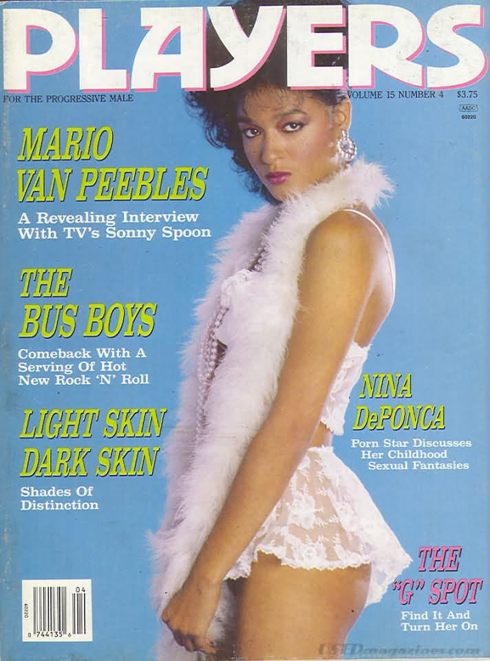 Players Vol. 15 # 4 magazine back issue Players magizine back copy Players Vol. 15 # 4 Adult Black Playboy Mens Magazine Back Issue Featuring Naked Black Women Published by Players. Mario Van Peebles A Revealing Interview With TV's Sonny Spoon.