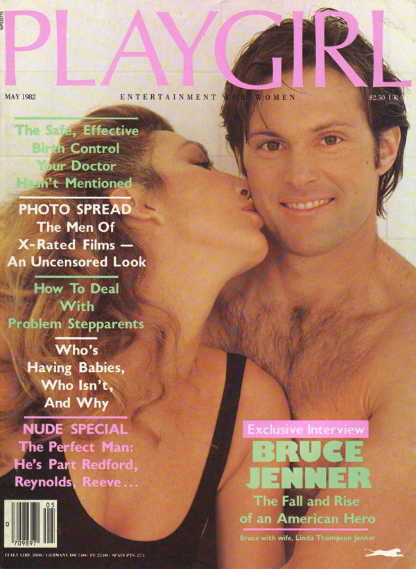 Playgirl # 108, May 1982 magazine back issue Playgirl magizine back copy Playgirl # 108, May 1982 Adult Heteresexual Women and Gay Mens Magazine Back Issue Published by Drake Publishers. Coverguy Bruce Jenner (aka: Caitlyn Marie Jenner) & Linda Thompson Jenner (Not Nude) .