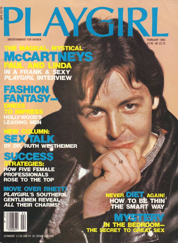 Playgirl # 141, February 1985 magazine back issue Playgirl magizine back copy Playgirl # 141, February 1985 Adult Heteresexual Women and Gay Mens Magazine Back Issue Published by Drake Publishers. Coverguy James Paul McCartney (aka: Paul McCartney) (Not Nude) .