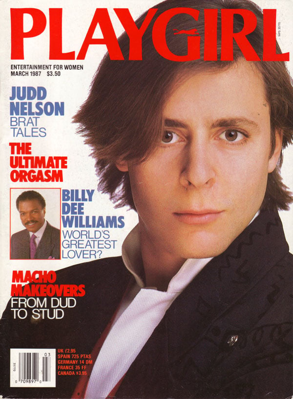 Playgirl March 1987 magazine back issue Playgirl magizine back copy Playgirl March 1987 Adult Heteresexual Women and Gay Mens Magazine Back Issue Published by Drake Publishers. Coverguy Judd Asher Nelson (aka: Judd Nelson) (Not Nude) .