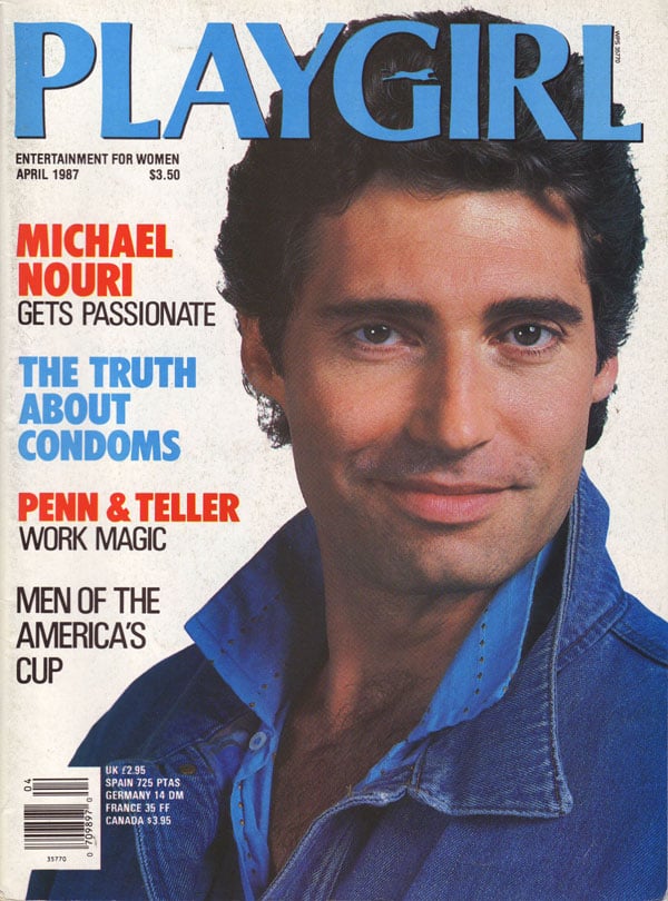Playgirl April 1987 magazine back issue Playgirl magizine back copy Playgirl April 1987 Adult Heteresexual Women and Gay Mens Magazine Back Issue Published by Drake Publishers. Coverguy Michael Nouri (Not Nude) .