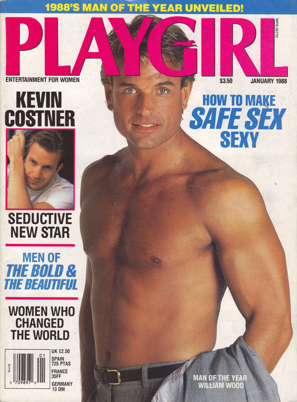 Playgirl January 1988 magazine back issue Playgirl magizine back copy Playgirl January 1988 Adult Heteresexual Women and Gay Mens Magazine Back Issue Published by Drake Publishers. Covergirl William Wood (aka: Bill Wood) (Not Nude) .