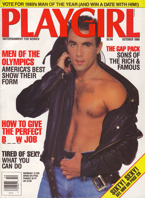 Playgirl October 1988 magazine back issue Playgirl magizine back copy Playgirl October 1988 Adult Heteresexual Women and Gay Mens Magazine Back Issue Published by Drake Publishers. Coverguy Francesco Daniele Quinn (aka: Francesco Quinn) (Not Nude) .