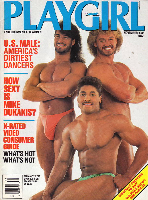 Playgirl November 1988 magazine back issue Playgirl magizine back copy Playgirl November 1988 Adult Heteresexual Women and Gay Mens Magazine Back Issue Published by Drake Publishers. Coverguy Rod Hart, Lucian Anderson & Robert Haimes (Not Nude) .