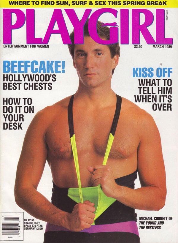 Playgirl March 1989 magazine back issue Playgirl magizine back copy Playgirl March 1989 Adult Heteresexual Women and Gay Mens Magazine Back Issue Published by Drake Publishers. Coverguy Michael Corbett (Not Nude) .
