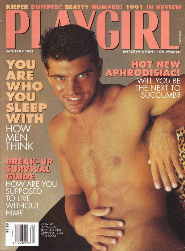 Playgirl January 1992 magazine back issue Playgirl magizine back copy Playgirl January 1992 Adult Heteresexual Women and Gay Mens Magazine Back Issue Published by Drake Publishers. Coverguy Robert Christopher Sawyer (aka: Rob Sawyer) (Nude) .