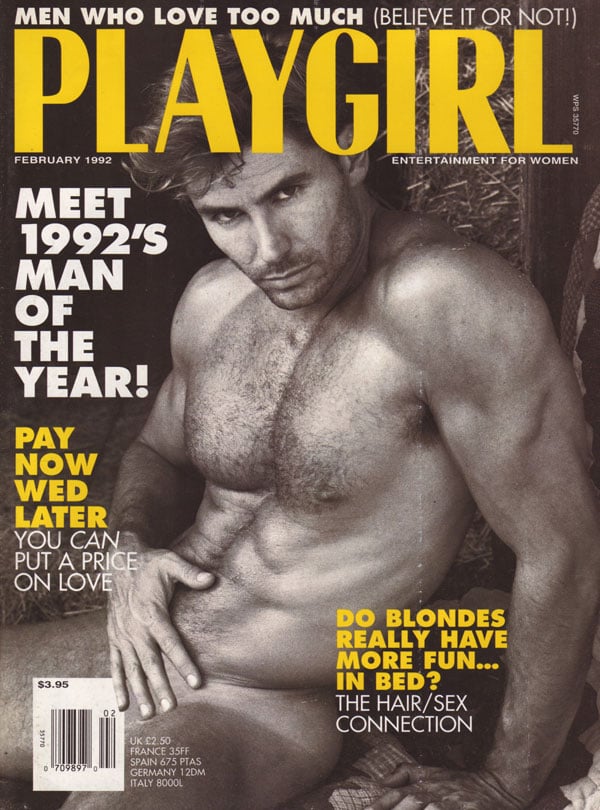 Playgirl February 1992 magazine back issue Playgirl magizine back copy Playgirl February 1992 Adult Heteresexual Women and Gay Mens Magazine Back Issue Published by Drake Publishers. Coverguy Dirk Alan Shafer (aka: Dirk Shafer) (Nude) .