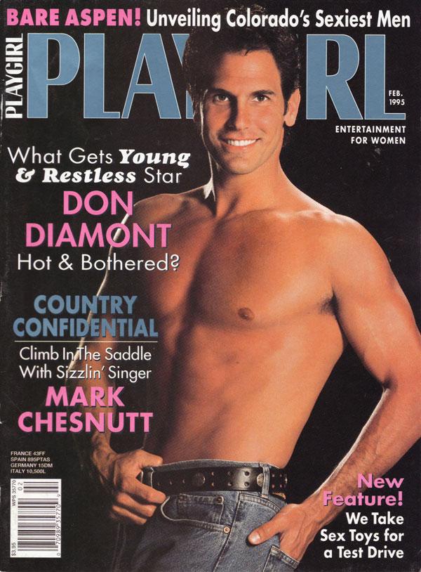 Playgirl February 1995 magazine back issue Playgirl magizine back copy Playgirl February 1995 Adult Heteresexual Women and Gay Mens Magazine Back Issue Published by Drake Publishers. Coverguy Donald Feinberg (aka: Don Diamont) (Not Nude) .