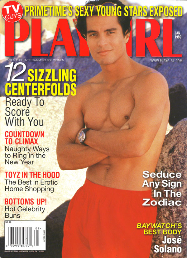Playgirl January 1999 magazine back issue Playgirl magizine back copy Playgirl January 1999 Adult Heteresexual Women and Gay Mens Magazine Back Issue Published by Drake Publishers. Coverguy Jose Solano (Not Nude) .