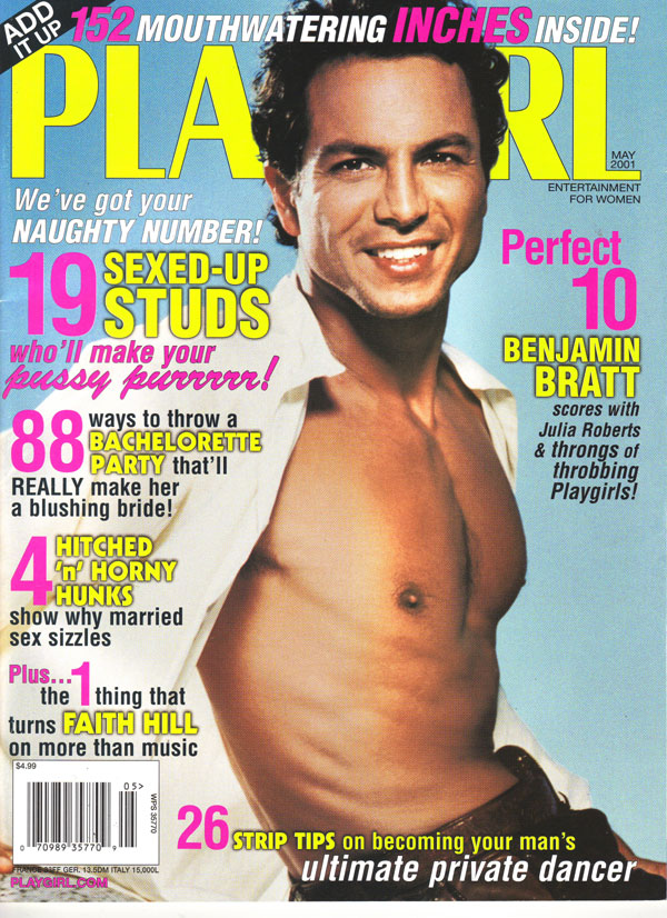 Playgirl May 2001 magazine back issue Playgirl magizine back copy Playgirl May 2001 Adult Heteresexual Women and Gay Mens Magazine Back Issue Published by Drake Publishers. Coverguy Benjamin Bratt (Nude) .