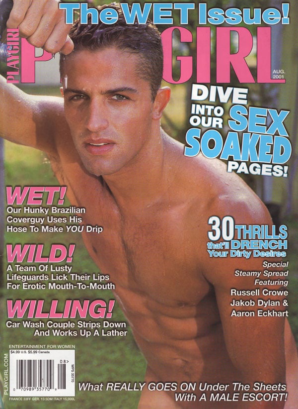 Playgirl August 2001 magazine back issue Playgirl magizine back copy Playgirl August 2001 Adult Heteresexual Women and Gay Mens Magazine Back Issue Published by Drake Publishers. Coverguy Henrique Castro (Nude) .