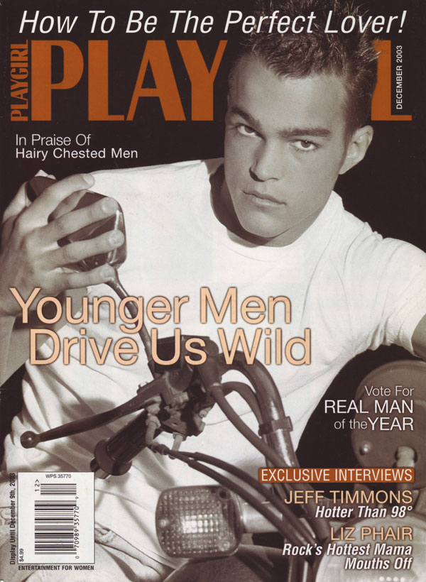 Playgirl December 2003 magazine back issue Playgirl magizine back copy In Praise of Hairy Chested Men Playgirl Magazine Used Back Issue for Collector's