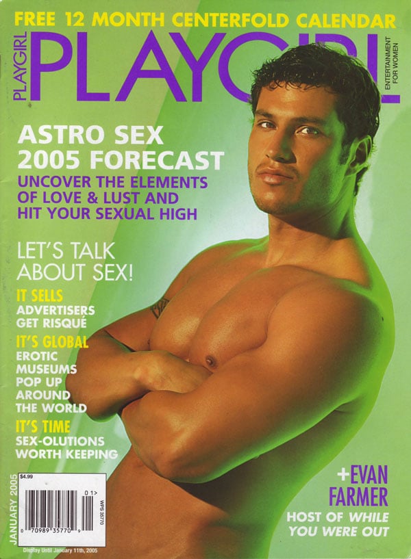 Playgirl January 2005 magazine back issue Playgirl magizine back copy Playgirl January 2005 Adult Heteresexual Women and Gay Mens Magazine Back Issue Published by Drake Publishers. Coverguy Nick Ortiz (Nude) .