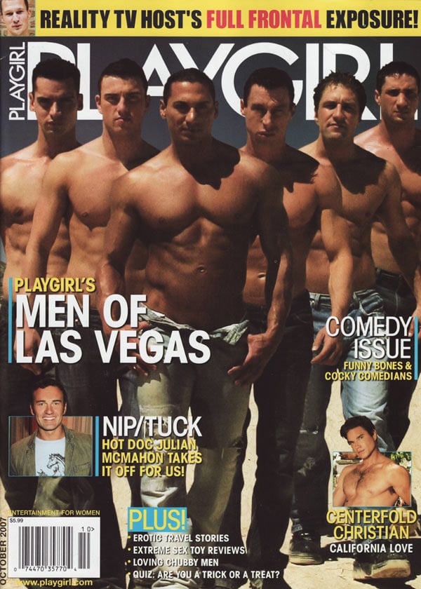 Playgirl October 2007 magazine back issue Playgirl magizine back copy playgirl october 2007 magazine, men of las vegas, comedy issue, julian mcmahon nip tuck, full fronta