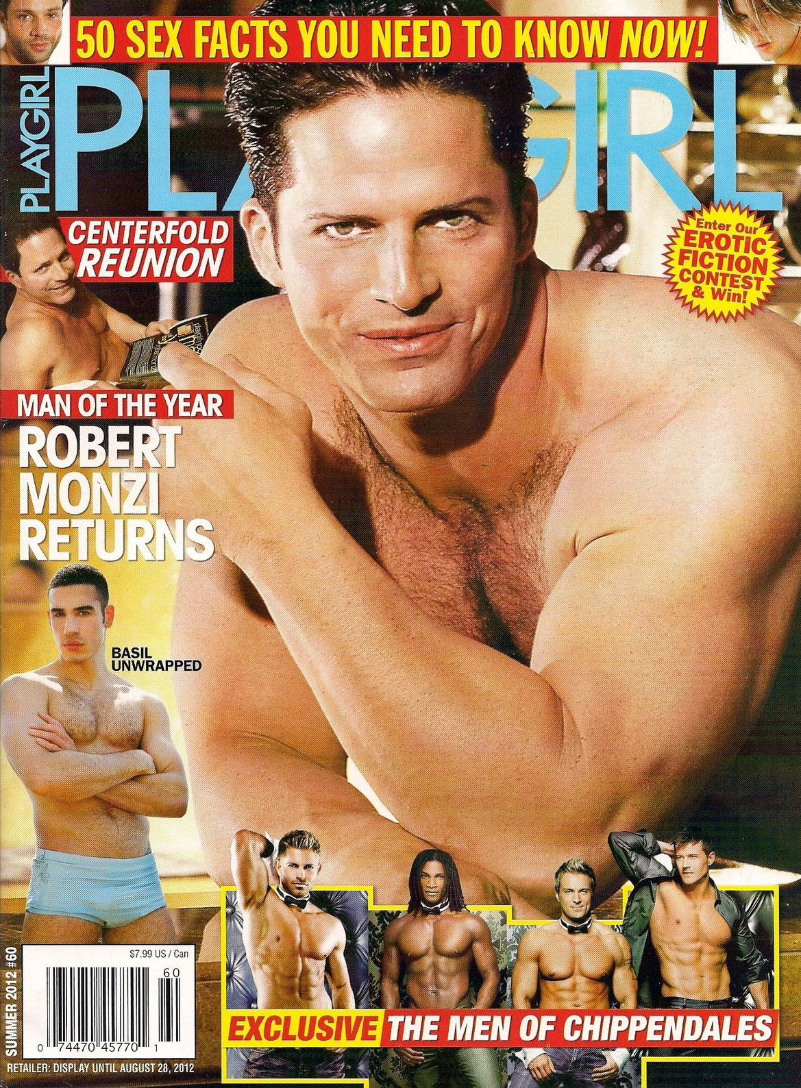 Playgirl # 60, Summer 2012 magazine back issue Playgirl magizine back copy Playgirl # 60, Summer 2012 Adult Heteresexual Women and Gay Mens Magazine Back Issue Published by Drake Publishers. Coverguy Robert Monzi (Nude) .