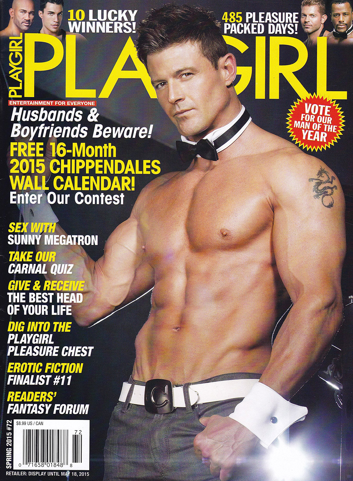 Playgirl # 72, Spring 2015 magazine back issue Playgirl magizine back copy Playgirl # 72, Spring 2015 Adult Heteresexual Women and Gay Mens Magazine Back Issue Published by Drake Publishers. Husbands & Boyfriends Beware!.