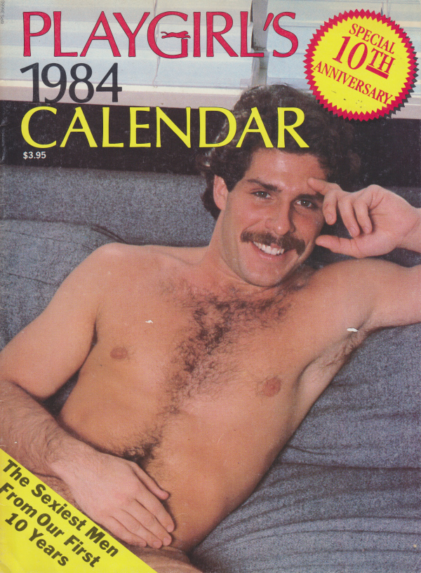 Playgirl Calendar 1984, 10th Anniversary magazine back issue Playgirl Calendar magizine back copy 
