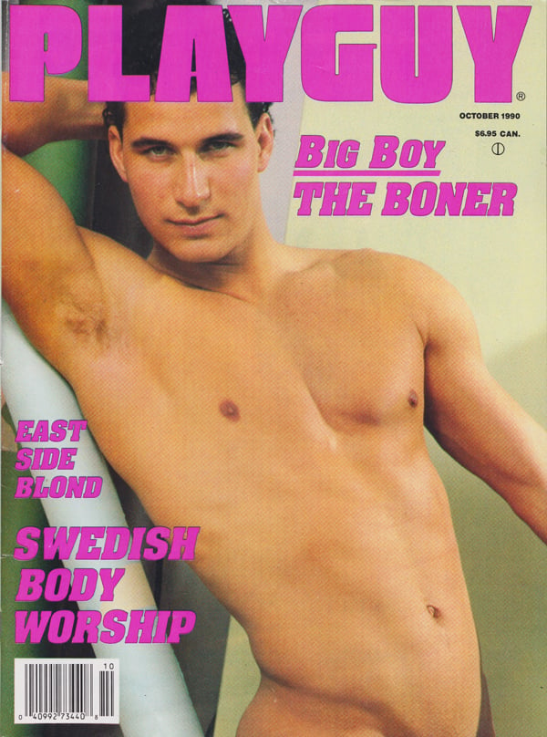 Playguy October 1990 magazine back issue Playguy magizine back copy big boy boner, east side blond, swedish body worship, do ya wanna dance, the fix, fantasies