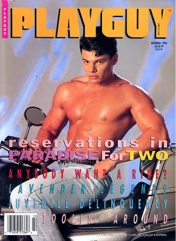 Playguy October 1993 magazine back issue Playguy magizine back copy 
