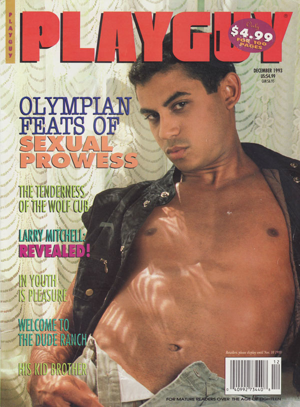 Playguy December 1993 magazine back issue Playguy magizine back copy playguy xxx magazine 1993 back issues hottest gay porn ever larry mitchell tight abs wet cocks buff 