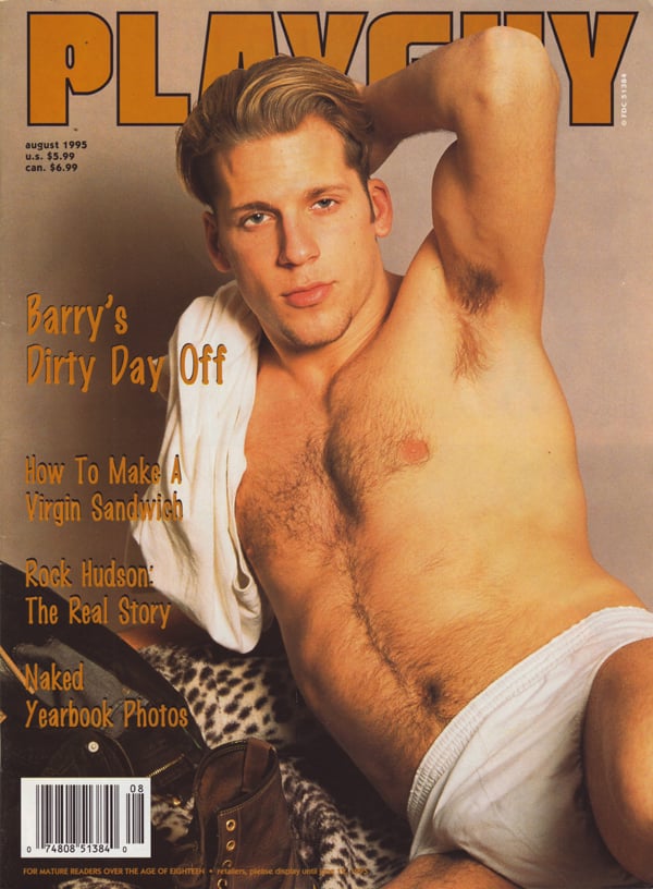Playguy August 1995 magazine back issue Playguy magizine back copy playguy dirty virgin rock hudson naked yearbook photos freshman fuck buddy chad haris blair barry