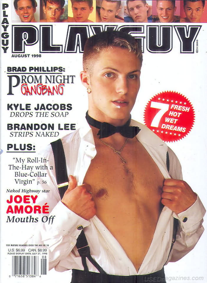 Playguy August 1998 magazine back issue Playguy magizine back copy 