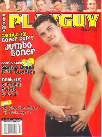 Playguy August 2004 magazine back issue Playguy magizine back copy 