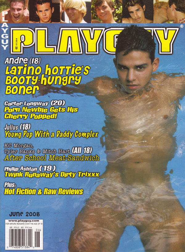 Playguy June 2008 magazine back issue Playguy magizine back copy playguy gay young men magazine used back issues for collections complete collectors guide to playguy