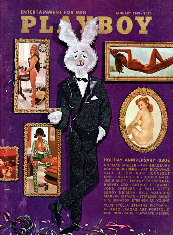 Playboy January 1968 magazine back issue Playboy (USA) magizine back copy Holiday Anniversary Issue of Playboy Magazine Back Issue January 1968 with StellaStevens Nude