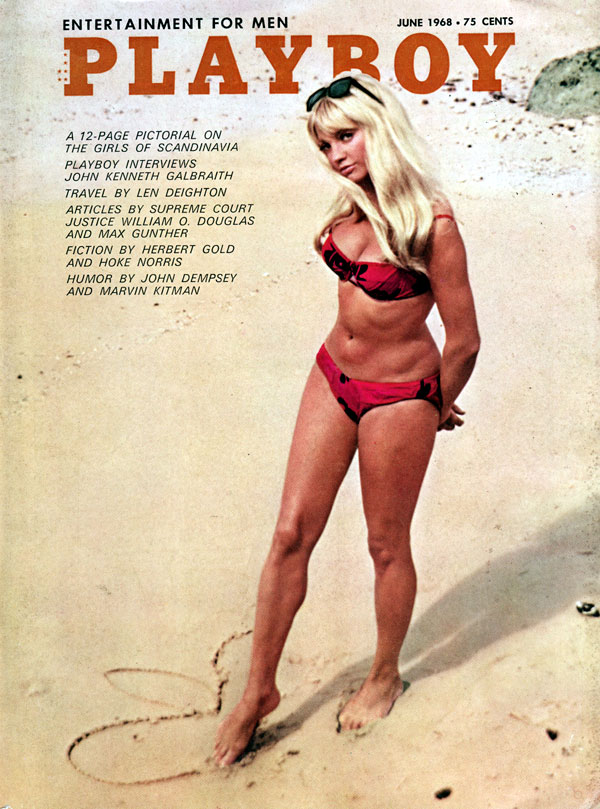 Playboy June 1968 magazine back issue Playboy (USA) magizine back copy The Girls of Scandinavia naked in Playboy's exclusive naked pictorial June 1968 magazine issue byHef
