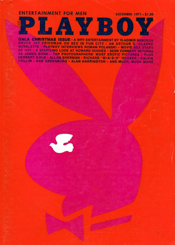 Playboy December 1971 magazine back issue Playboy (USA) magizine back copy Vegas Comes up 007 diamonds are forever sean connery playboy magazines gala christmas issue classic