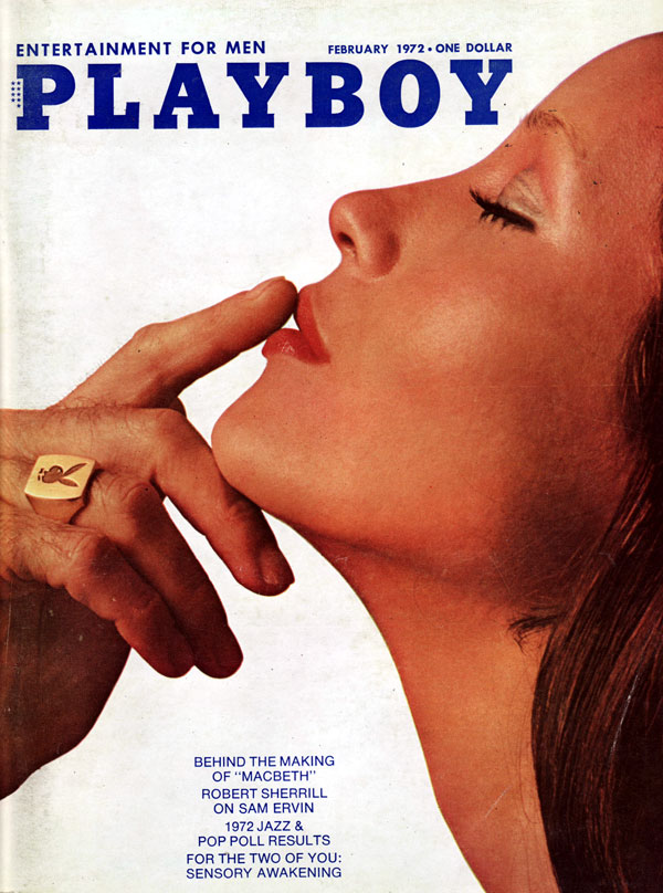 Playboy February 1972 magazine back issue Playboy (USA) magizine back copy Playboy Magazine Used Back Issue