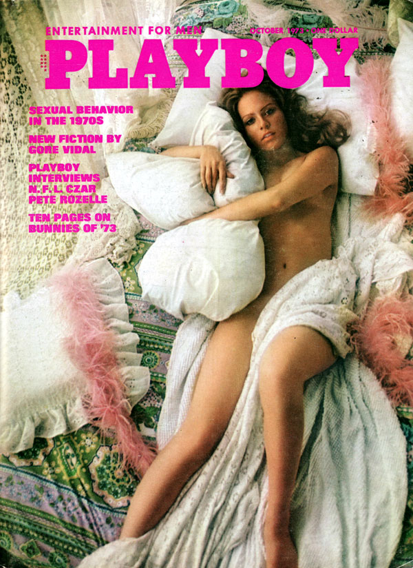Playboy October 1973 magazine back issue Playboy (USA) magizine back copy PlayboyBunnies 1973 naked sexy pictorial for playboys hot art magazine back issue