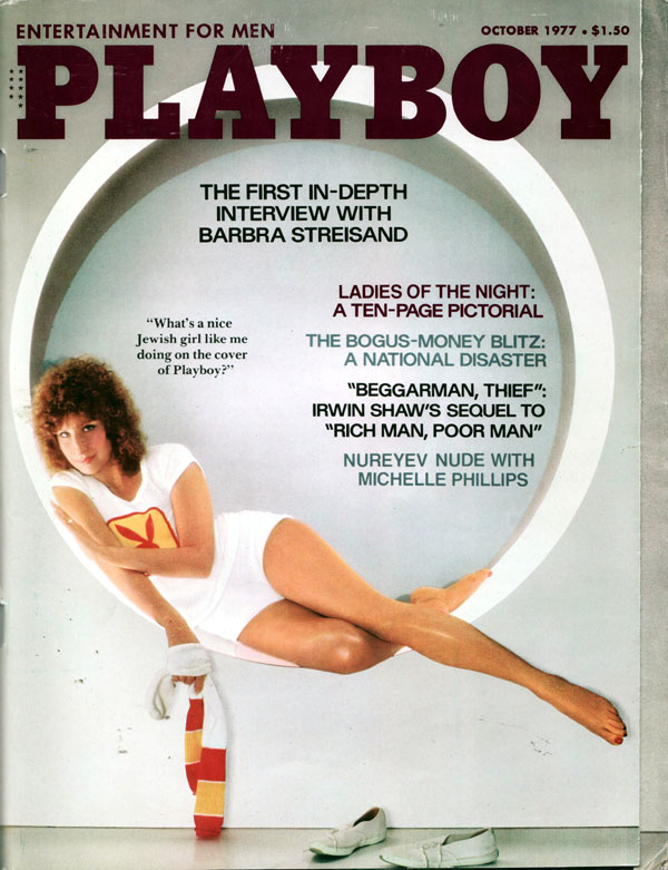 Playboy October 1977 magazine back issue Playboy (USA) magizine back copy BarbaraStreisand Interviewed for playboysmagazine 1977 backdatedissue