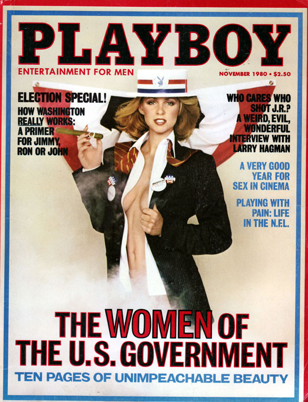 Playboy November 1980 magazine back issue Playboy (USA) magizine back copy The Women of the US Government naked for splendid playboy nudepictorial