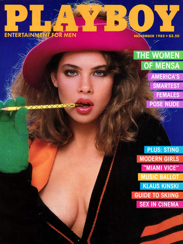 Playboy November 1985 magazine back issue Playboy (USA) magizine back copy Women of Mensa get naked for playboysphotos