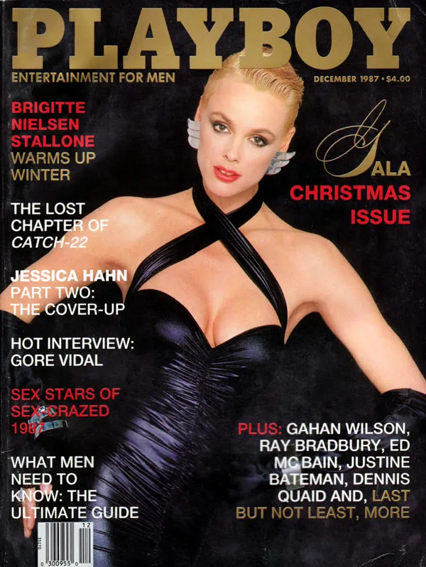Playboy December 1987, Gala Christmas Issue Adult Playboy Mens Magazine XXXEntertainment BrigitteNielsen SylvesterStallone, Covergirl Brigitte Nielsen (Nude) photographed by Stephen Wayda