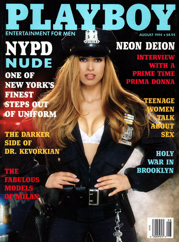 Playboy August 1994 magazine back issue Playboy (USA) magizine back copy NYPD Nude one of new york's finest steps out of uniform fabulous models of milan playboy