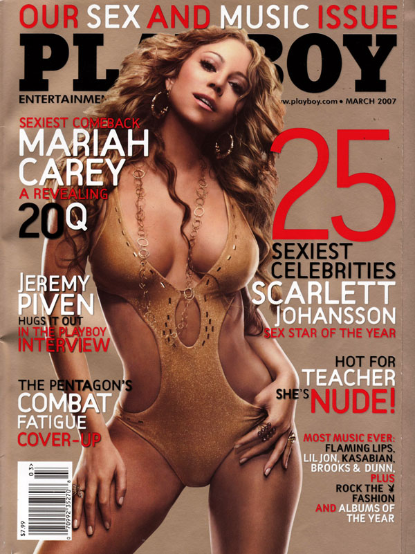Playboy March 2007 magazine back issue Playboy (USA) magizine back copy march 2007 playboy magazine cover, mariah carey sexy comeback, sexiest celebrities, sex stars 2007,