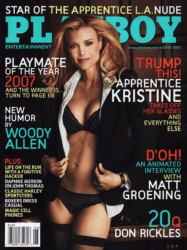Playboy June 2007 magazine back issue Playboy (USA) magizine back copy playboy magazine june 2007, hot ladies nude, interview with matt groening, simpsons, woodyallen humo