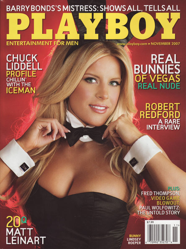 Playboy November 2007 magazine back issue Playboy (USA) magizine back copy Hugh Hefner Playboy Magazine Playboymag bak isue mag realbunnies hughhefner hef entertainmentformen
