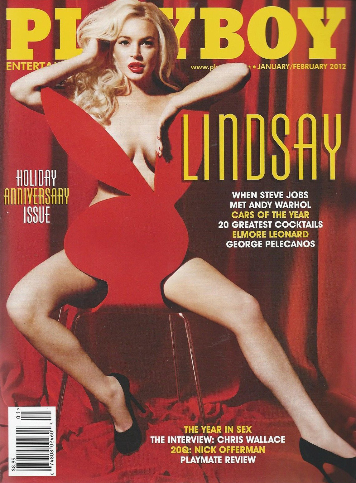Playboy January/February 2012 magazine back issue Playboy (USA) magizine back copy Playboy January/February 2012 Magazine Back Issue Published by HMH Publishing, Hugh Marston Hefner. Covergirl Lindsay Lohan (Nude).