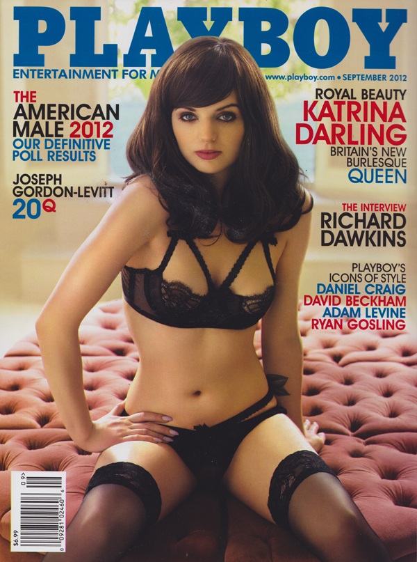 Playboy September 2012 magazine back issue Playboy (USA) magizine back copy Icons of Style,Pigskin Preview 2012,Joseph Gordon,RICHARD DAWKINS,love to hate,sex tape 